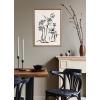 image:imageKate and Laurel Sylvie Beaded LV Freshly Picked Floral 5 Vintage Framed Canvas Wall Art by Valerie McKeehan of Lily and Val 18x24 Gold Black Floral Sketch Art for Wall