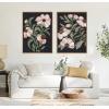 image:imageKate and Laurel Sylvie Beaded Nocturnal Blossom 1 and 2 Vintage Framed Canvas Wall Art Set by Nikita Jariwala 2 Piece Set 28x38 Beaded Natural Botanical TwoPiece Framed Art Set for WallBeaded Natural