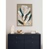image:imageKate and Laurel Sylvie Beaded Sage Protea Vintage Framed Canvas Wall Art by Inkheart Designs 18x24 Gold Modern Neutral Flower Wall DcorBeaded Gold