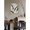 image:imageKate and Laurel Sylvie Beaded Sage Protea Vintage Framed Canvas Wall Art by Inkheart Designs 18x24 Gold Modern Neutral Flower Wall DcorGold