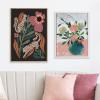 image:imageKate and Laurel Sylvie Beaded Wild Blooms Vintage Framed Canvas Wall Art by Nikita Jariwala 18x24 White Soft Flower Painting Art for Wall