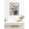 image:imageKate and Laurel Sylvie Beaded Wild Blooms Vintage Framed Canvas Wall Art by Nikita Jariwala 18x24 White Soft Flower Painting Art for Wall