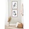 image:imageKate and Laurel Sylvie Beaded Woman Face Art and Face Line Art Vintage Framed Canvas Wall Art Set by Viola Kreczmer 2 Piece Set 18x24 Gold Minimal Brushstroke Face Drawing Art for Wall