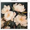 image:imageKate and Laurel Sylvie Beautiful Painterly Floral Bouquets 2 Framed Canvas Wall Art by The Creative Bunch Studio 22 x 22 Beaded Natural Traditional Flowers Still Life Nature Decor Living RoomWhite