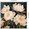 image:imageKate and Laurel Sylvie Beautiful Painterly Floral Bouquets 2 Framed Canvas Wall Art by The Creative Bunch Studio 22 x 22 Beaded Natural Traditional Flowers Still Life Nature Decor Living RoomBeaded White