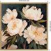 image:imageKate and Laurel Sylvie Beautiful Painterly Floral Bouquets 2 Framed Canvas Wall Art by The Creative Bunch Studio 22 x 22 Beaded Natural Traditional Flowers Still Life Nature Decor Living RoomBeaded Natural