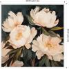 image:imageKate and Laurel Sylvie Beautiful Painterly Floral Bouquets 2 Framed Canvas Wall Art by The Creative Bunch Studio 22 x 22 Beaded Natural Traditional Flowers Still Life Nature Decor Living RoomWhite