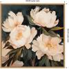 image:imageKate and Laurel Sylvie Beautiful Painterly Floral Bouquets 2 Framed Canvas Wall Art by The Creative Bunch Studio 22 x 22 Beaded Natural Traditional Flowers Still Life Nature Decor Living RoomNatural