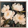 image:imageKate and Laurel Sylvie Beautiful Painterly Floral Bouquets 2 Framed Canvas Wall Art by The Creative Bunch Studio 22 x 22 Beaded Natural Traditional Flowers Still Life Nature Decor Living RoomBeaded Gold