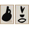 image:imageKate and Laurel Sylvie Black Vase and Fly Away Framed Canvas Wall Art Set by Rocket Jack 2 Piece Set 23x33 Natural Black and Tan Abstract Wall Dcor