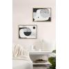 image:imageKate and Laurel Sylvie Black and White Abstract Minimal A and B Framed Canvas Wall Art Set by The Creative Bunch Studio 2 Piece Set 18x24 Natural Contemporary Abstract Art Wall DcorNatural