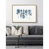image:imageKate and Laurel Sylvie Blue Blooms Framed Canvas Wall Art by Patricia Shaw 23x33 Natural Decorative Floral Art for Wall