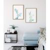 image:imageKate and Laurel Sylvie Blue Cactus Framed Canvas Wall Art by Simon Te Tai 18x24 Natural