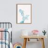 image:imageKate and Laurel Sylvie Blue Cactus Framed Canvas Wall Art by Simon Te Tai 18x24 Natural