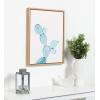 image:imageKate and Laurel Sylvie Blue Cactus Framed Canvas Wall Art by Simon Te Tai 18x24 Natural