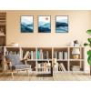 image:imageKate and Laurel Sylvie Blue Mountain Range Framed Canvas Wall Art Set by Amy Lighthall 3 Piece 18x24 Gray Decorative Landscape Art Set for WallGray