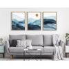image:imageKate and Laurel Sylvie Blue Mountain Range Framed Canvas Wall Art Set by Amy Lighthall 3 Piece 18x24 Gray Decorative Landscape Art Set for WallNatural