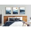 image:imageKate and Laurel Sylvie Blue Mountain Range Framed Canvas Wall Art Set by Amy Lighthall 3 Piece 18x24 Gray Decorative Landscape Art Set for WallNatural