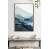 image:imageKate and Laurel Sylvie Blue Mountain Range Framed Canvas Wall Art by Amy Lighthall 23x33 Gray Decorative Scenic Nature Art for Wall