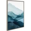 image:imageKate and Laurel Sylvie Blue Mountain Range Framed Canvas Wall Art by Amy Lighthall 23x33 Gray Decorative Scenic Nature Art for Wall
