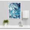 image:imageKate and Laurel Sylvie Blue Ocean Waves Color Photograph Framed Canvas Wall Art 18x24 White