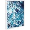 image:imageKate and Laurel Sylvie Blue Ocean Waves Color Photograph Framed Canvas Wall Art 18x24 White