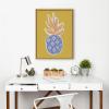image:imageKate and Laurel Sylvie Blue Pineapple Framed Canvas Wall Art by Kasey Free 18x24 Natural Fruity Summertime Art for Wall