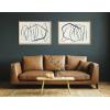 image:imageKate and Laurel Sylvie Blue and Green Expressive Abstract 1 and 2 Framed Canvas Wall Art Set by The Creative Bunch Studio 2 Piece 23x33 Natural Modern Colorful Art Set for WallNatural
