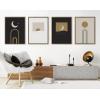 image:imageKate and Laurel Sylvie Boho Minimalist Sunrise Rainbow and Boho Minimalist Moon Arches Framed Canvas Wall Art Set by The Creative Bunch Studio 2 piece 18x24 Gold Simple Bohemian Art for WallGold