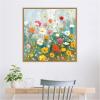 image:imageKate and Laurel Sylvie Boho Wildflower Garden Framed Canvas Wall Art by The Creative Bunch Studio 30 x 30 Beaded Natural Bohemian Boho Flowers Nature Art for Wall Decor Living Room BedroomNatural