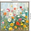 image:imageKate and Laurel Sylvie Boho Wildflower Garden Framed Canvas Wall Art by The Creative Bunch Studio 30 x 30 Beaded Natural Bohemian Boho Flowers Nature Art for Wall Decor Living Room BedroomGold