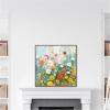 image:imageKate and Laurel Sylvie Boho Wildflower Garden Framed Canvas Wall Art by The Creative Bunch Studio 30 x 30 Beaded Natural Bohemian Boho Flowers Nature Art for Wall Decor Living Room BedroomBeaded Gold