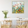 image:imageKate and Laurel Sylvie Boho Wildflower Garden Framed Canvas Wall Art by The Creative Bunch Studio 30 x 30 Beaded Natural Bohemian Boho Flowers Nature Art for Wall Decor Living Room BedroomBeaded Natural