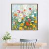 image:imageKate and Laurel Sylvie Boho Wildflower Garden Framed Canvas Wall Art by The Creative Bunch Studio 30 x 30 Beaded Natural Bohemian Boho Flowers Nature Art for Wall Decor Living Room BedroomBeaded Gold