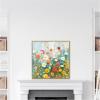 image:imageKate and Laurel Sylvie Boho Wildflower Garden Framed Canvas Wall Art by The Creative Bunch Studio 30 x 30 Beaded Natural Bohemian Boho Flowers Nature Art for Wall Decor Living Room BedroomBeaded Natural