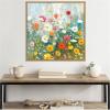 image:imageKate and Laurel Sylvie Boho Wildflower Garden Framed Canvas Wall Art by The Creative Bunch Studio 30 x 30 Beaded Natural Bohemian Boho Flowers Nature Art for Wall Decor Living Room BedroomNatural