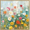 image:imageKate and Laurel Sylvie Boho Wildflower Garden Framed Canvas Wall Art by The Creative Bunch Studio 30 x 30 Beaded Natural Bohemian Boho Flowers Nature Art for Wall Decor Living Room BedroomBeaded Natural
