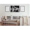 image:imageKate and Laurel Sylvie Bold Sophisticated Abstract White Stroke Framed Canvas Wall Art by The Creative Bunch Studio 28x38 Black Contemporary Brushtrokes Modern Art for WallBlack