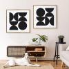 image:imageKate and Laurel Sylvie Bold Vintage Geometric Black and White Framed Canvas Wall Art by The Creative Bunch Studio 30x30 Gold Geometric Black Modern Art for WallGold