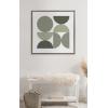 image:imageKate and Laurel Sylvie Bold Vintage Geometric Nourishing Greens Framed Canvas Wall Art by The Creative Bunch Studio 30x30 Gray Sage Green Geometric Wall Art