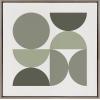 image:imageKate and Laurel Sylvie Bold Vintage Geometric Nourishing Greens Framed Canvas Wall Art by The Creative Bunch Studio 30x30 Gray Sage Green Geometric Wall Art