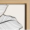image:imageKate and Laurel Sylvie Botanical Calathea 4 Framed Canvas Wall Art by Dominique Vari 22x22 Natural Decorative Minimalist Botanical Art