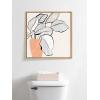 image:imageKate and Laurel Sylvie Botanical Calathea 4 Framed Canvas Wall Art by Dominique Vari 22x22 Natural Decorative Minimalist Botanical Art