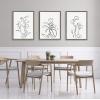 image:imageKate and Laurel Sylvie Botanical Sketch Print No 1 Framed Canvas Wall Art by The Creative Bunch Studio 18x24 Gray Decorative Botanical Abstract Art Print for Wall