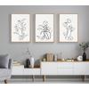 image:imageKate and Laurel Sylvie Botanical Sketch Print No 3 Framed Canvas Wall Art by The Creative Bunch Studio 18x24 Natural Minimalist Abstract Botanical Print for WallNatural