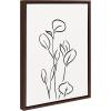 image:imageKate and Laurel Sylvie Botanical Sketch Print No 3 Framed Canvas Wall Art by The Creative Bunch Studio 18x24 Natural Minimalist Abstract Botanical Print for WallBrown
