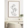 image:imageKate and Laurel Sylvie Botanical Sketch Print No 3 Framed Canvas Wall Art by The Creative Bunch Studio 18x24 Natural Minimalist Abstract Botanical Print for WallNatural