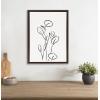 image:imageKate and Laurel Sylvie Botanical Sketch Print No 3 Framed Canvas Wall Art by The Creative Bunch Studio 18x24 Natural Minimalist Abstract Botanical Print for WallBrown