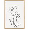 image:imageKate and Laurel Sylvie Botanical Sketch Print No 3 Framed Canvas Wall Art by The Creative Bunch Studio 18x24 Natural Minimalist Abstract Botanical Print for WallNatural