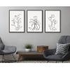 image:imageKate and Laurel Sylvie Botanical Sketch Print No 3 Framed Canvas Wall Art by The Creative Bunch Studio 18x24 Natural Minimalist Abstract Botanical Print for WallBrown